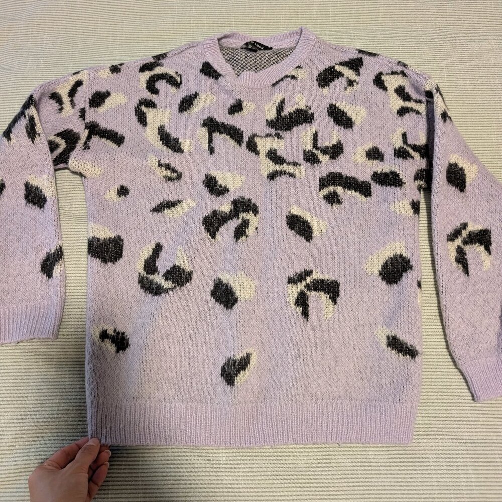 New Look Women's Purple tiger sweater/jumper